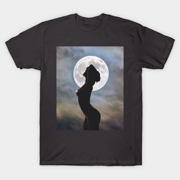 Moon Woman T-Shirt by DreamCollage